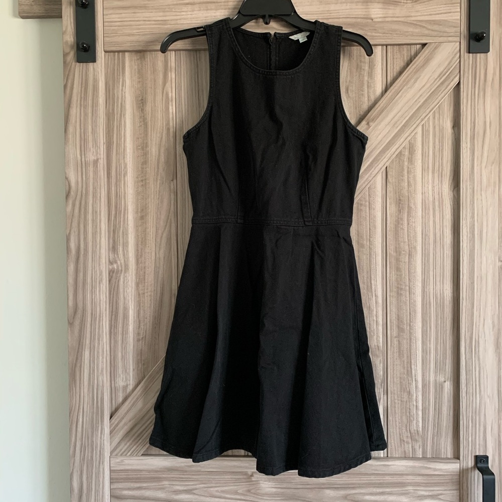 Black denim dress